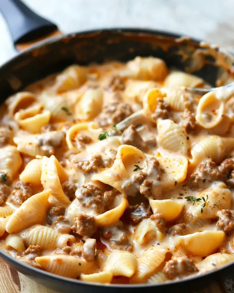 Creamy Beef and Shells