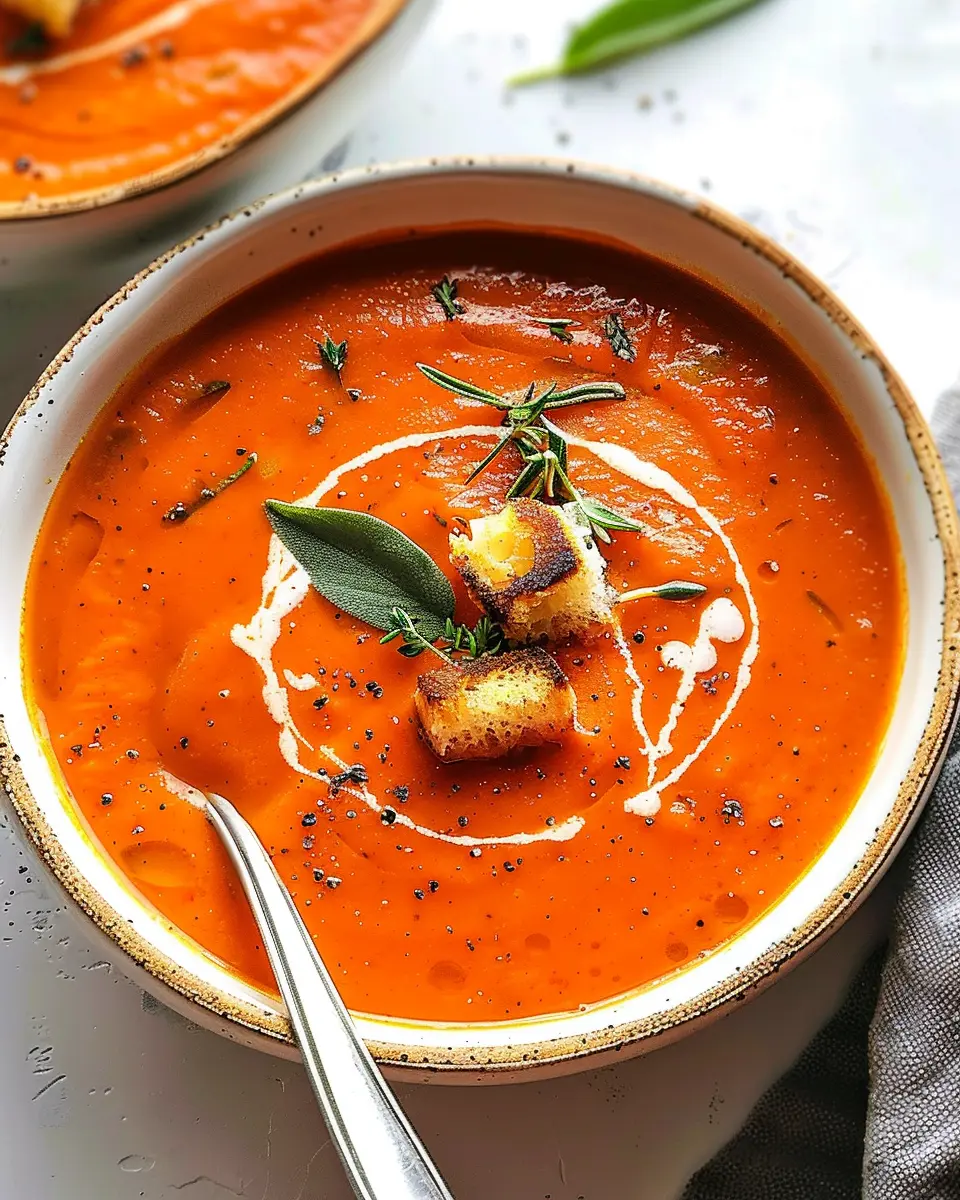 Roasted Tomato Soup: Easy Comfort Food with Turkey Bacon Twist