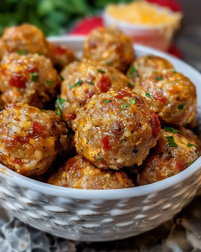 Rotel Cream Cheese Sausage Balls
