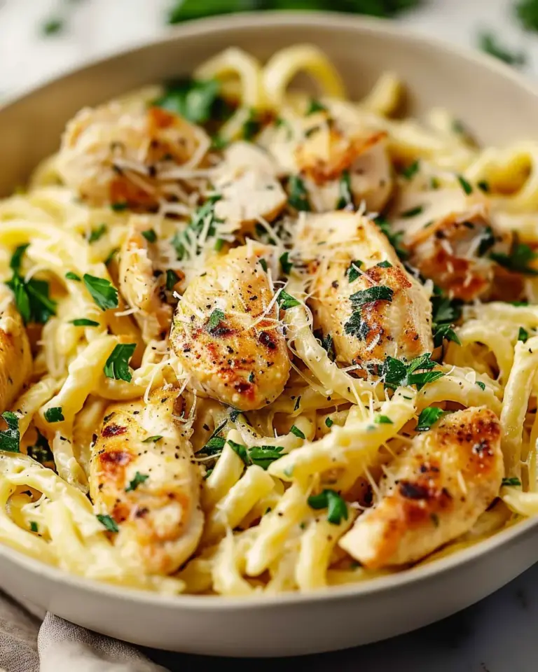 Healthy Garlic Parmesan Chicken Pasta
