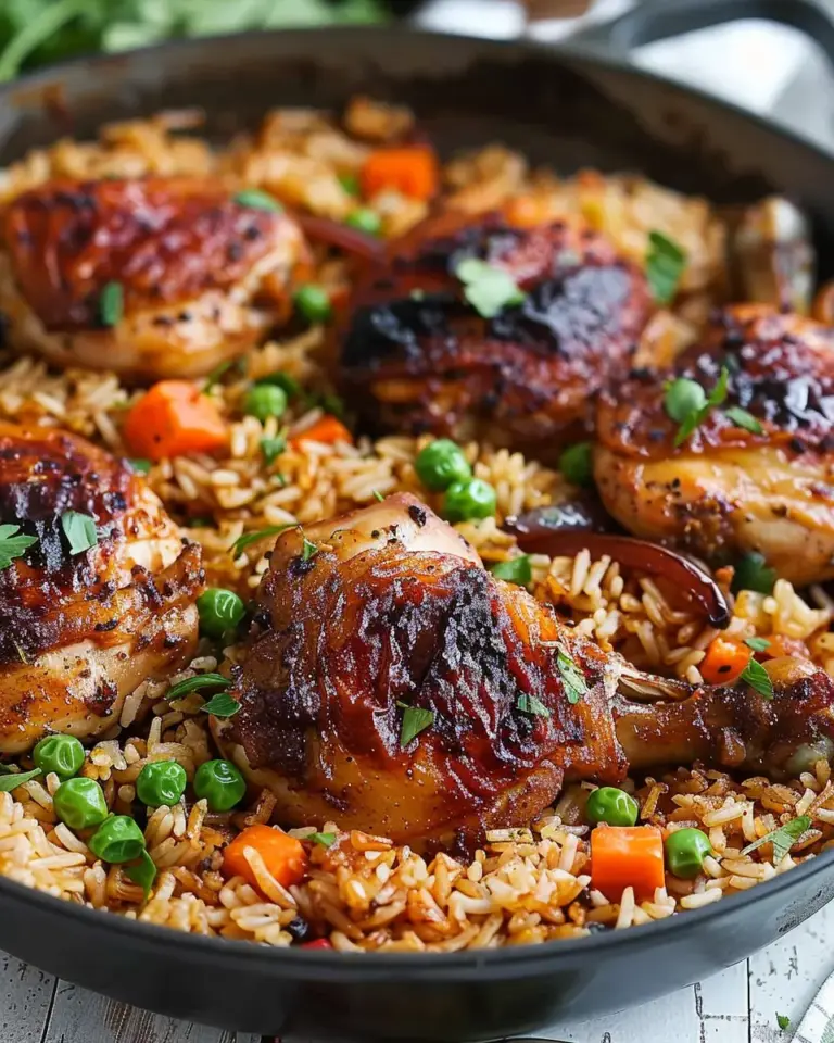 One Pot Caribbean Jerk Chicken & Rice