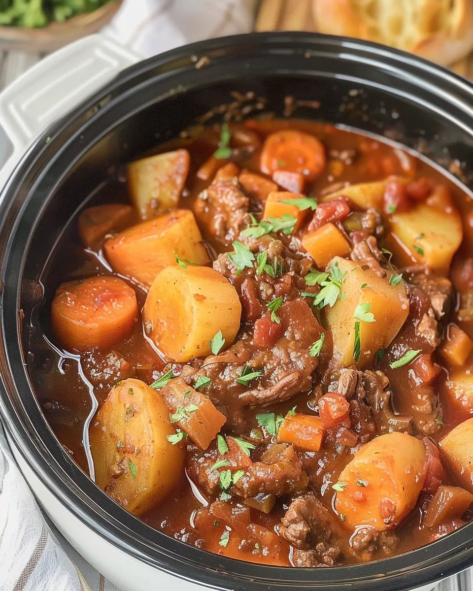 Slow Cooker Poor Man’s Stew: Easy Comfort Food with Turkey Bacon
