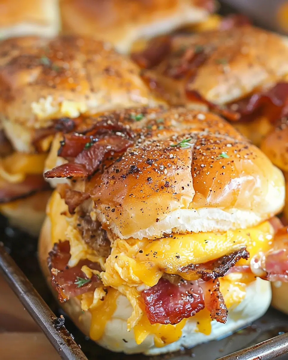 Crack Breakfast Sliders: Easy Turkey Bacon &amp; Chicken Ham Delight