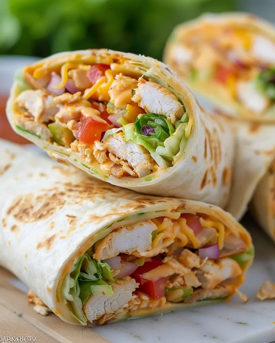 Crunchy Southwestern Chicken Wrap: Easy Recipe with Turkey Bacon