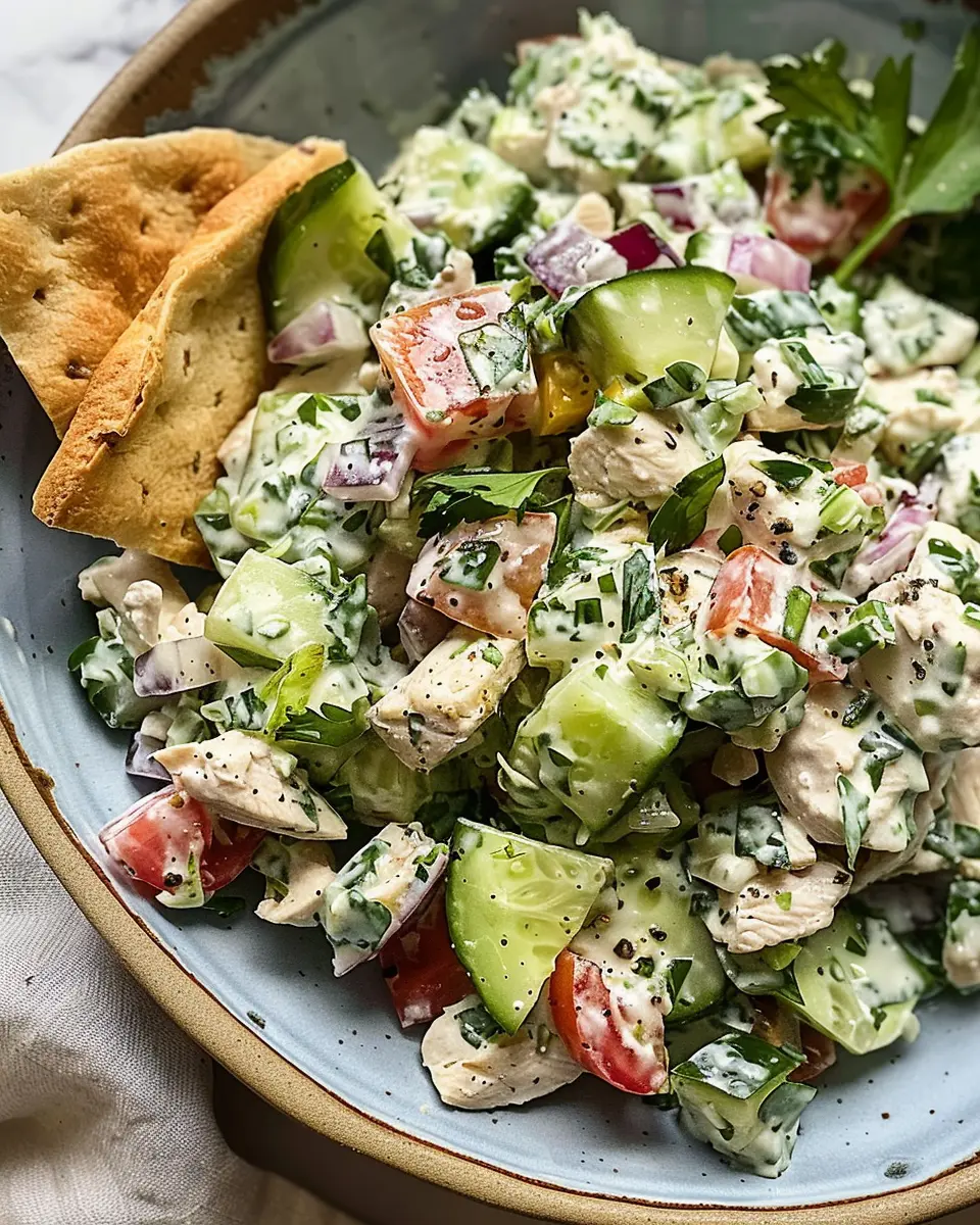 Tzatziki Chicken Salad: Easy &amp; Refreshing for a Healthy Meal