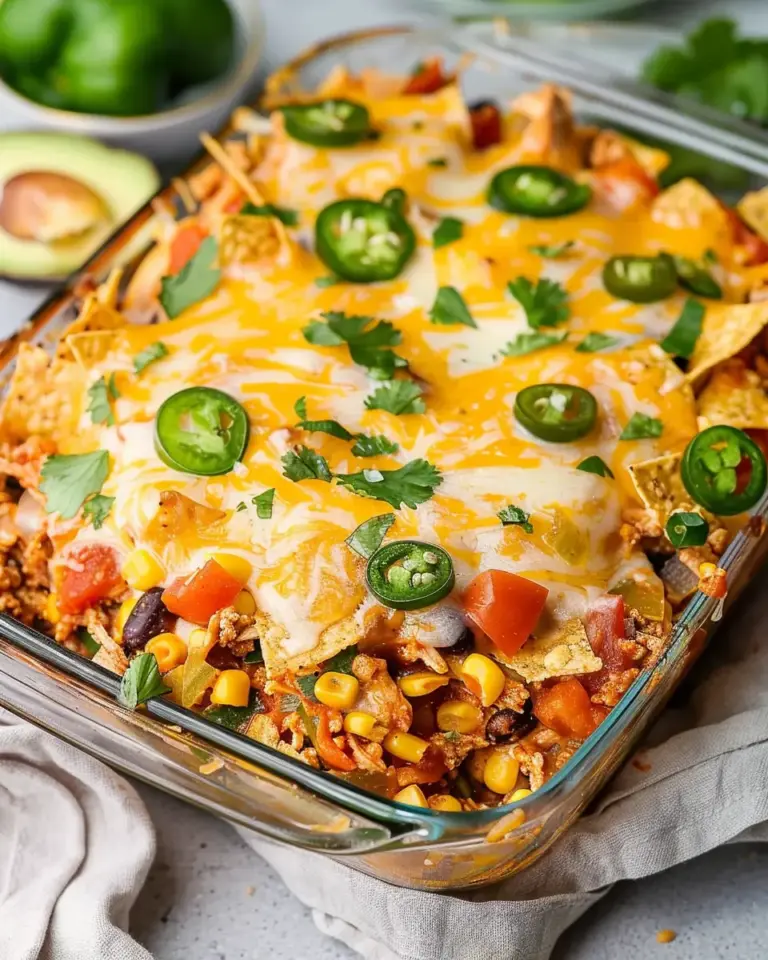 Healthy Chicken Taco Casserole