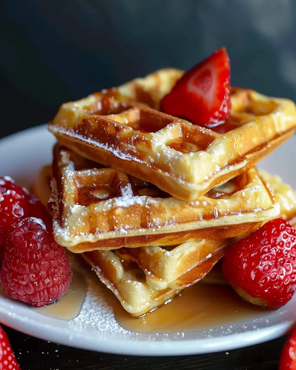 Easy French Toast Waffles: Indulgent Breakfast with Turkey Bacon