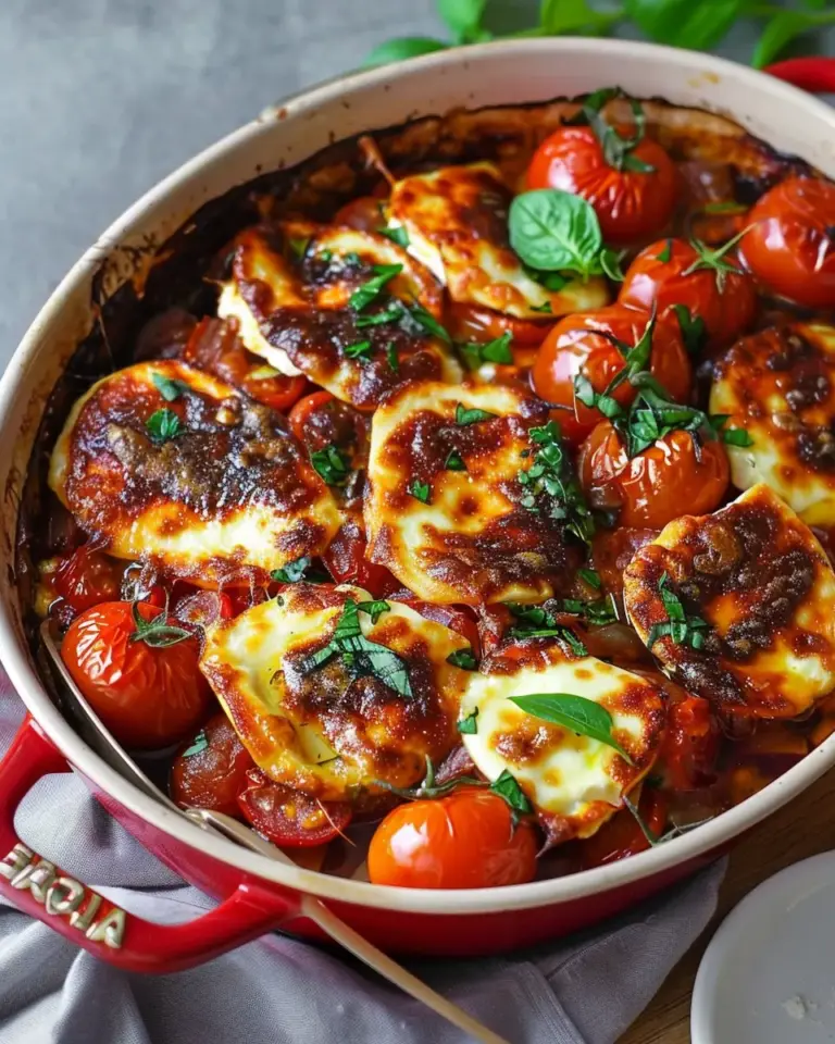 Mediterranean Tomato and Halloumi Bake