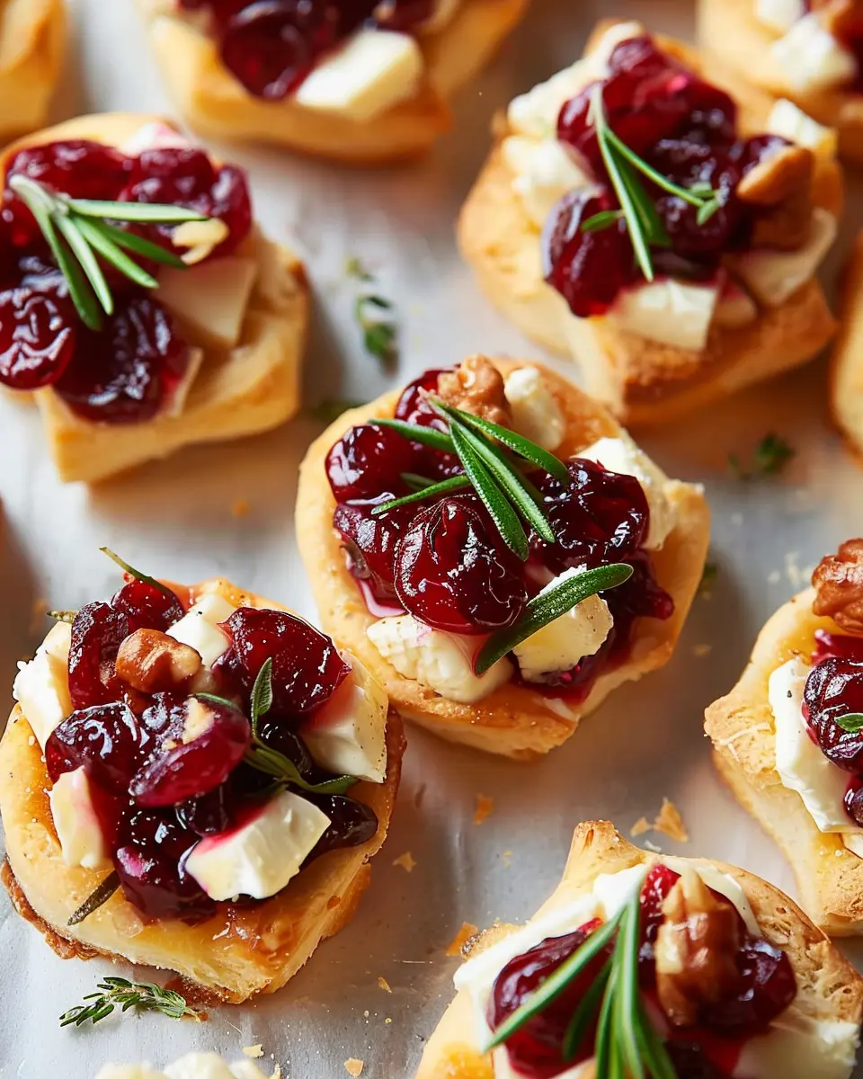 Cranberry Brie Bites: Easy Appetizer with Turkey Bacon Delight