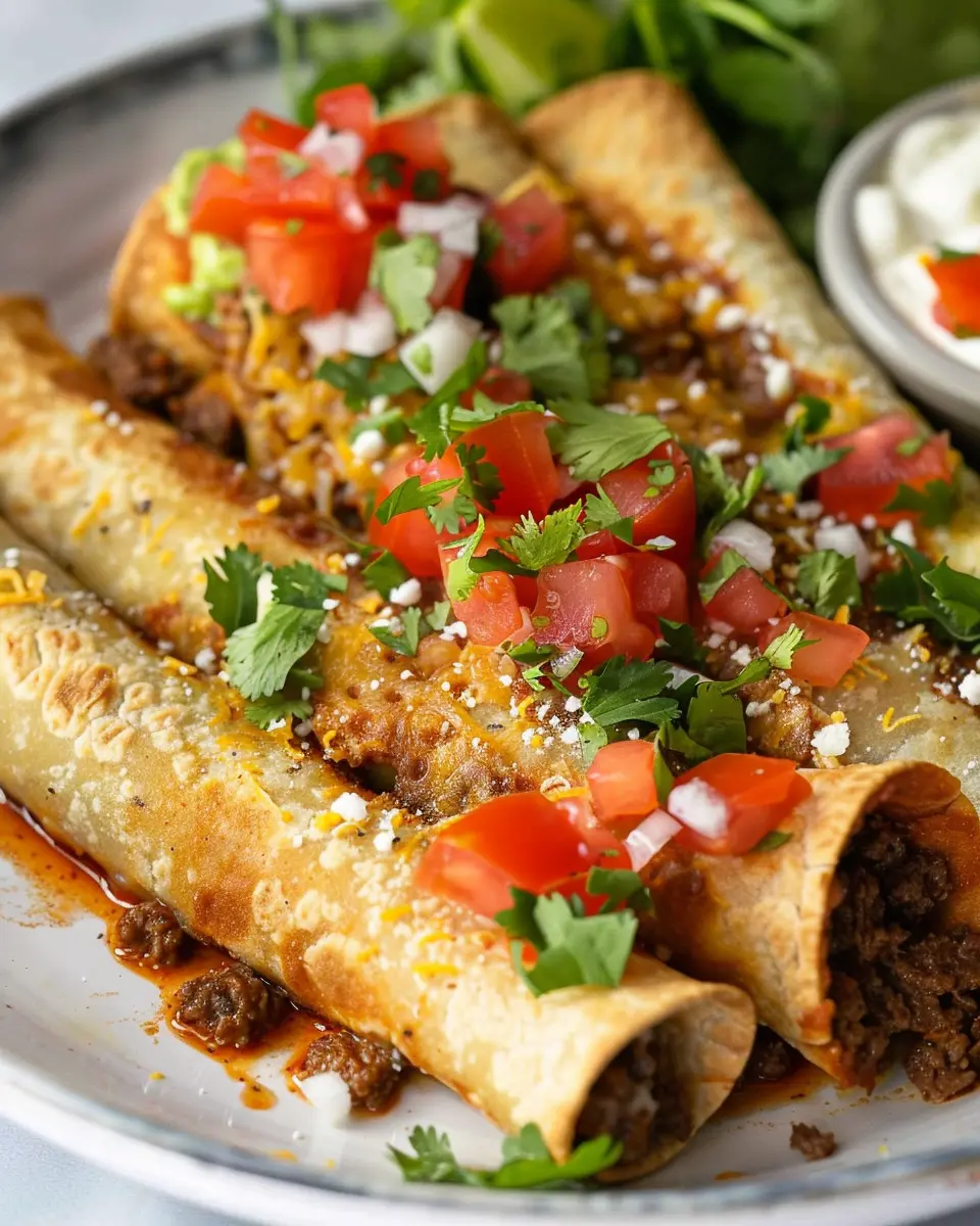Oven Baked Beef Taquitos
