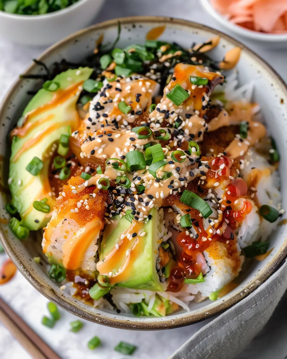 Crunch Roll Sushi Bowl with Easy Eel Sauce: A Flavorful Twist