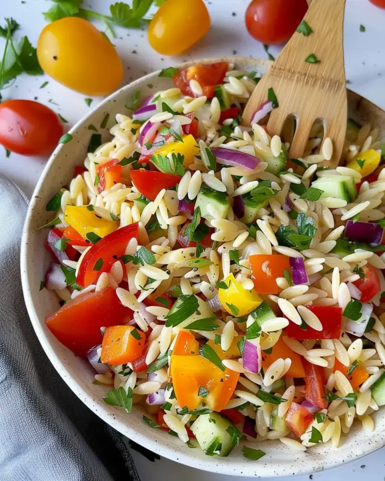 Rainbow Orzo Salad
