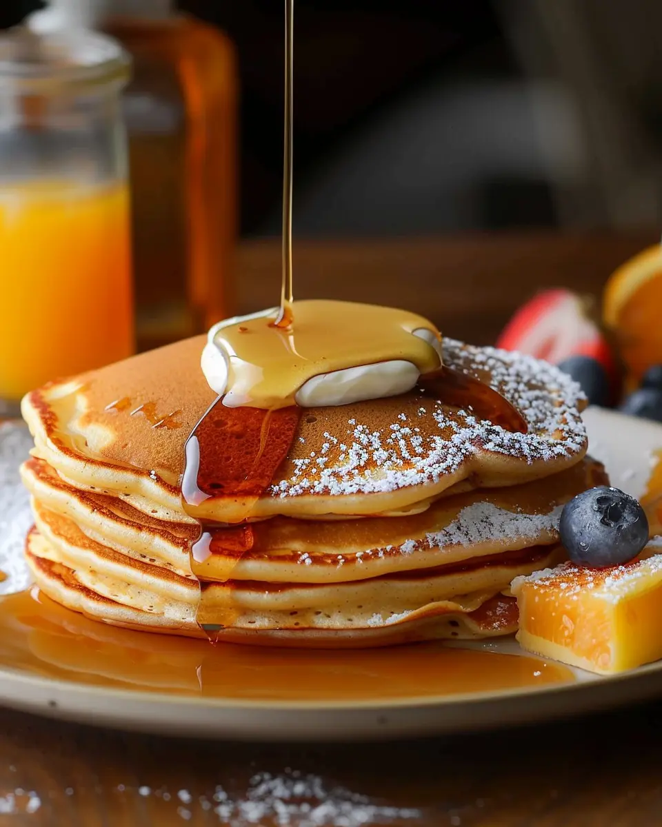 Homemade Pancakes: Easy Recipe with Turkey Bacon and Chicken Ham