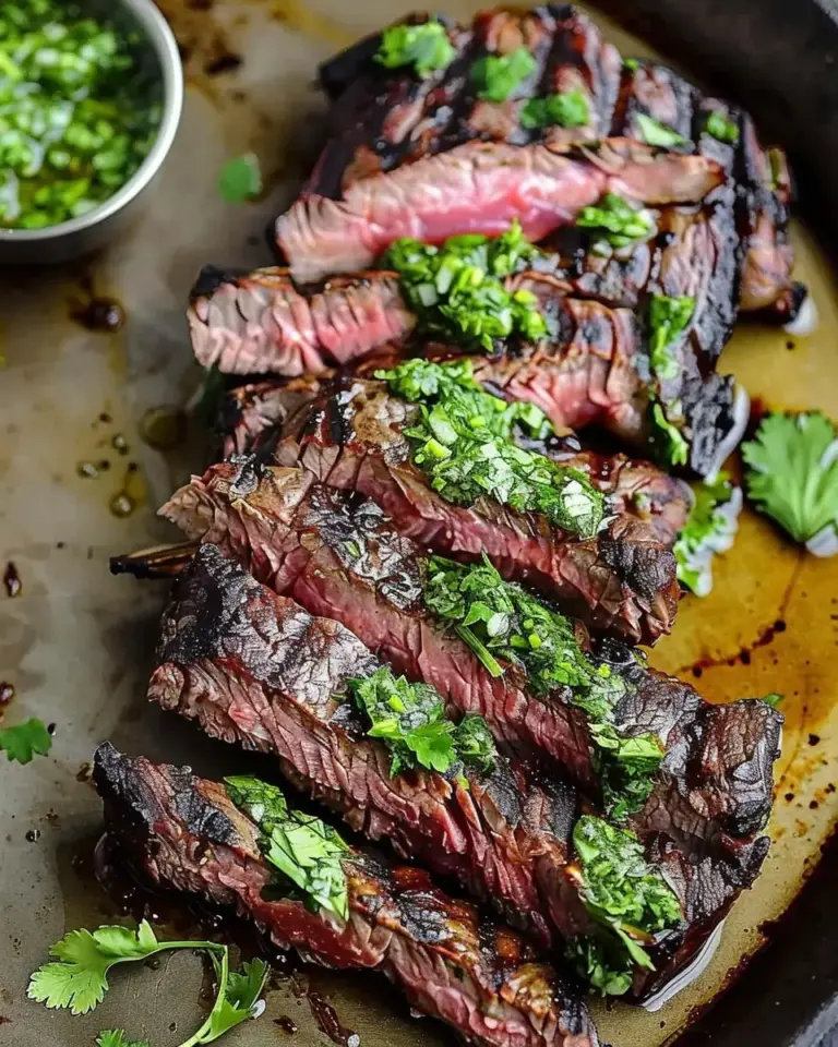 Skirt Steak Marinade with Chimichurri Recipe