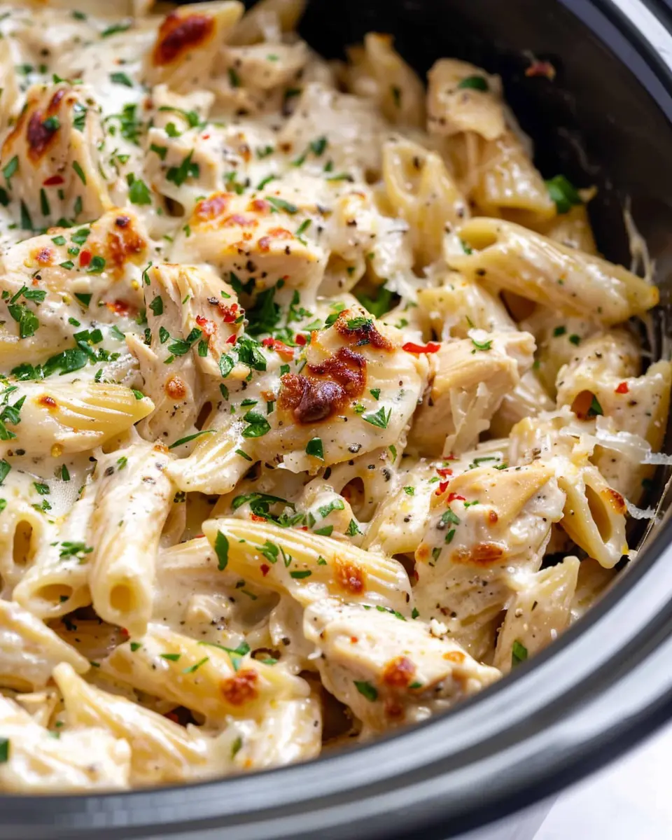 Crockpot Parmesan Garlic Chicken Pasta: Easy Comfort Food Delight